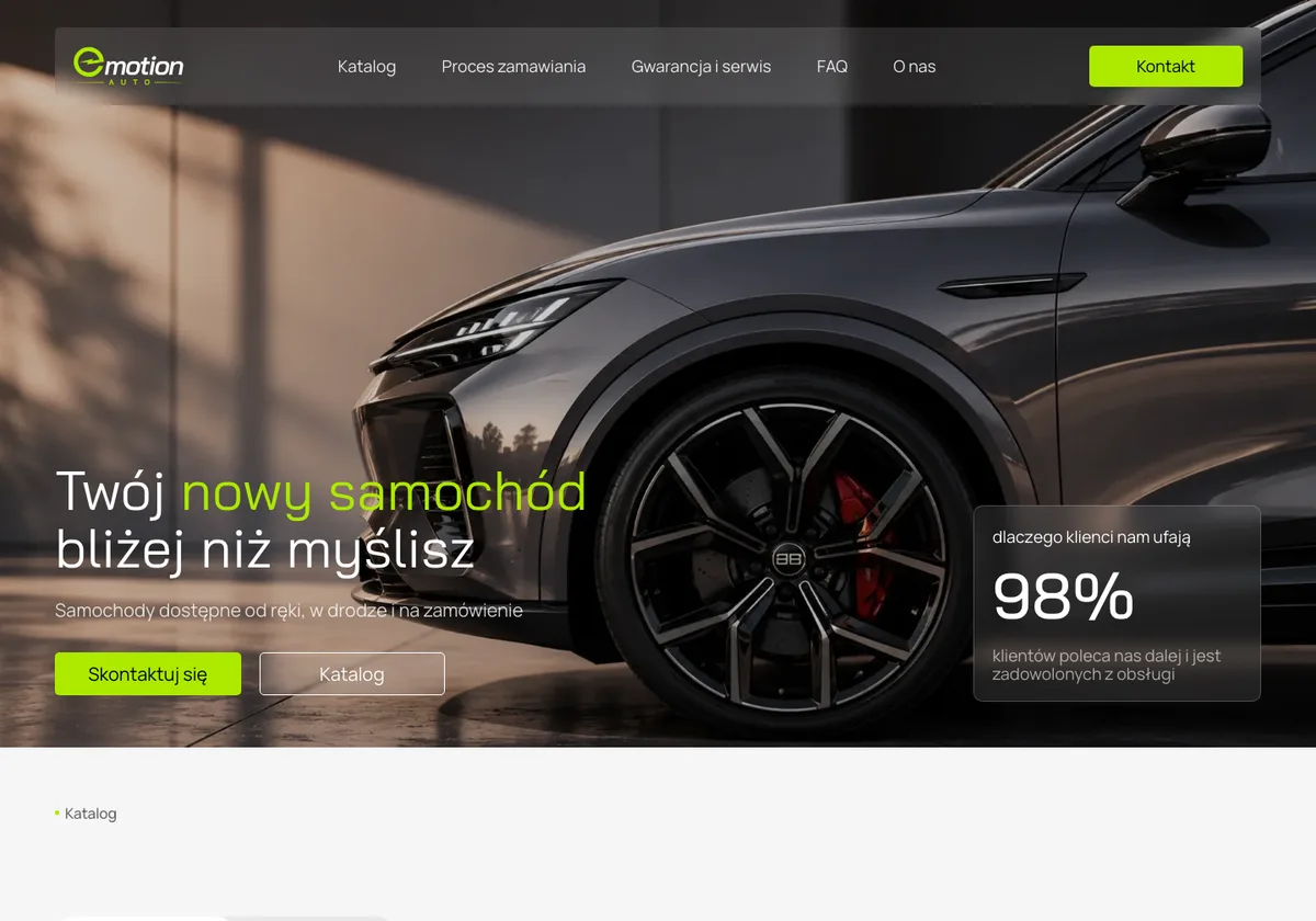 E-motion Auto — Сайт для імпортера авто з Китаю